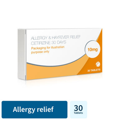 Allergy & Hayfever Relief Cetirizine 30 Tablets
