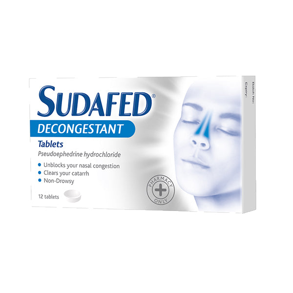 Sudafed decongestant tablets
