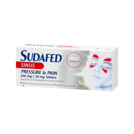 Sudafed sinus pressure and pain tablets